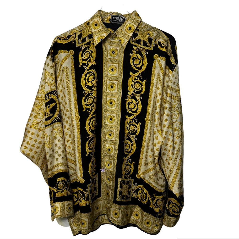 Vintage Versace classic V2 Silk button-up
